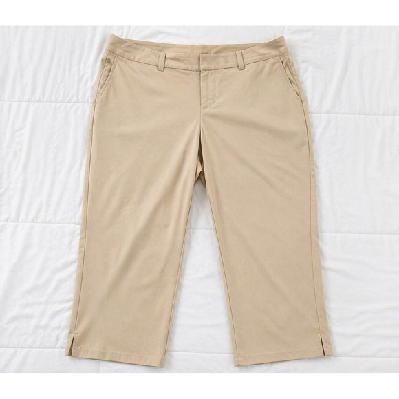 Lane Bryant Pants - Lane Bryant Capri Pants Women's Size 26 NWT Beige Mid-Rise Stretch (136)
